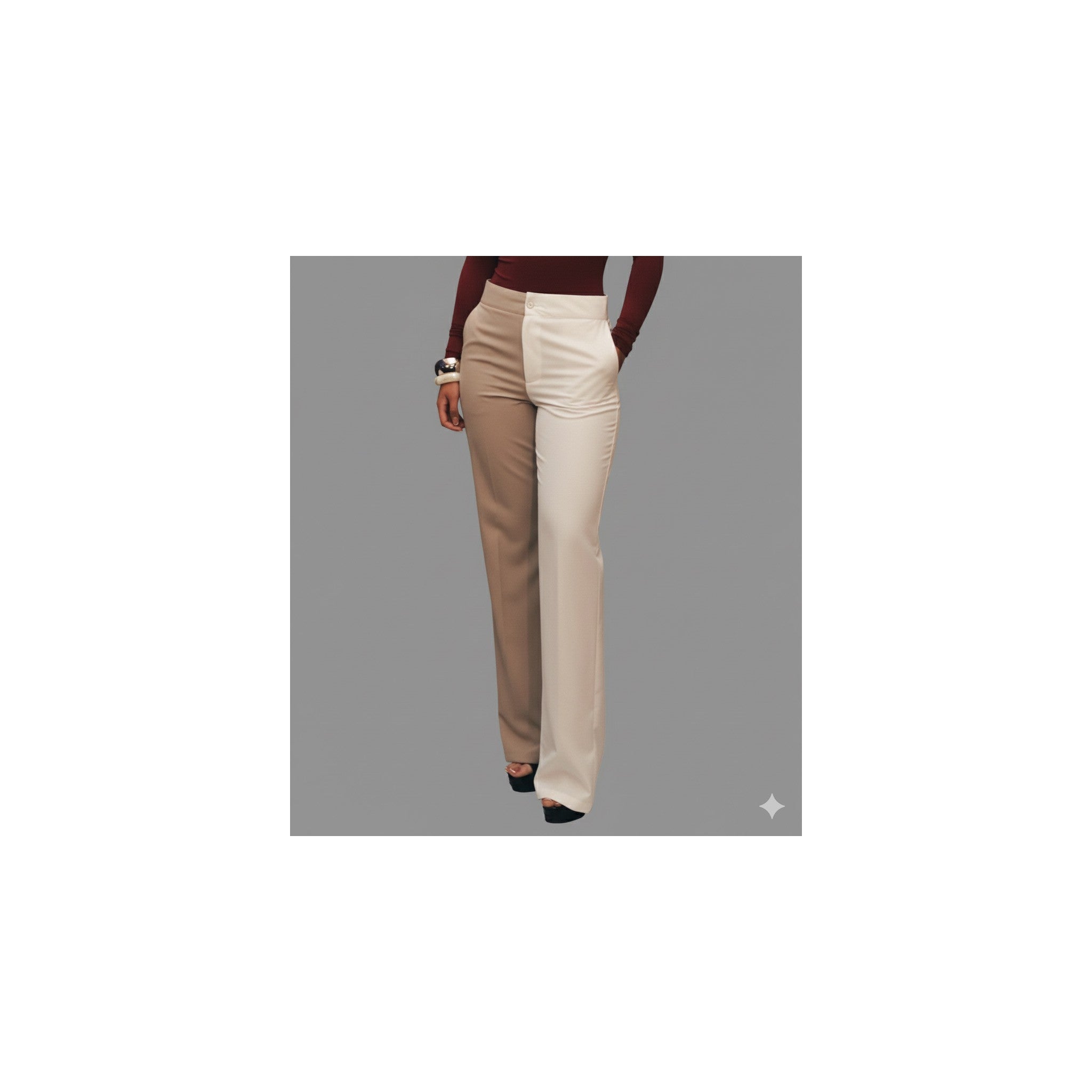 Pantalon sastre bicolor